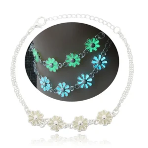 Luminous Glow-in-the-Dark Daisy Flower Bracelet for Women
