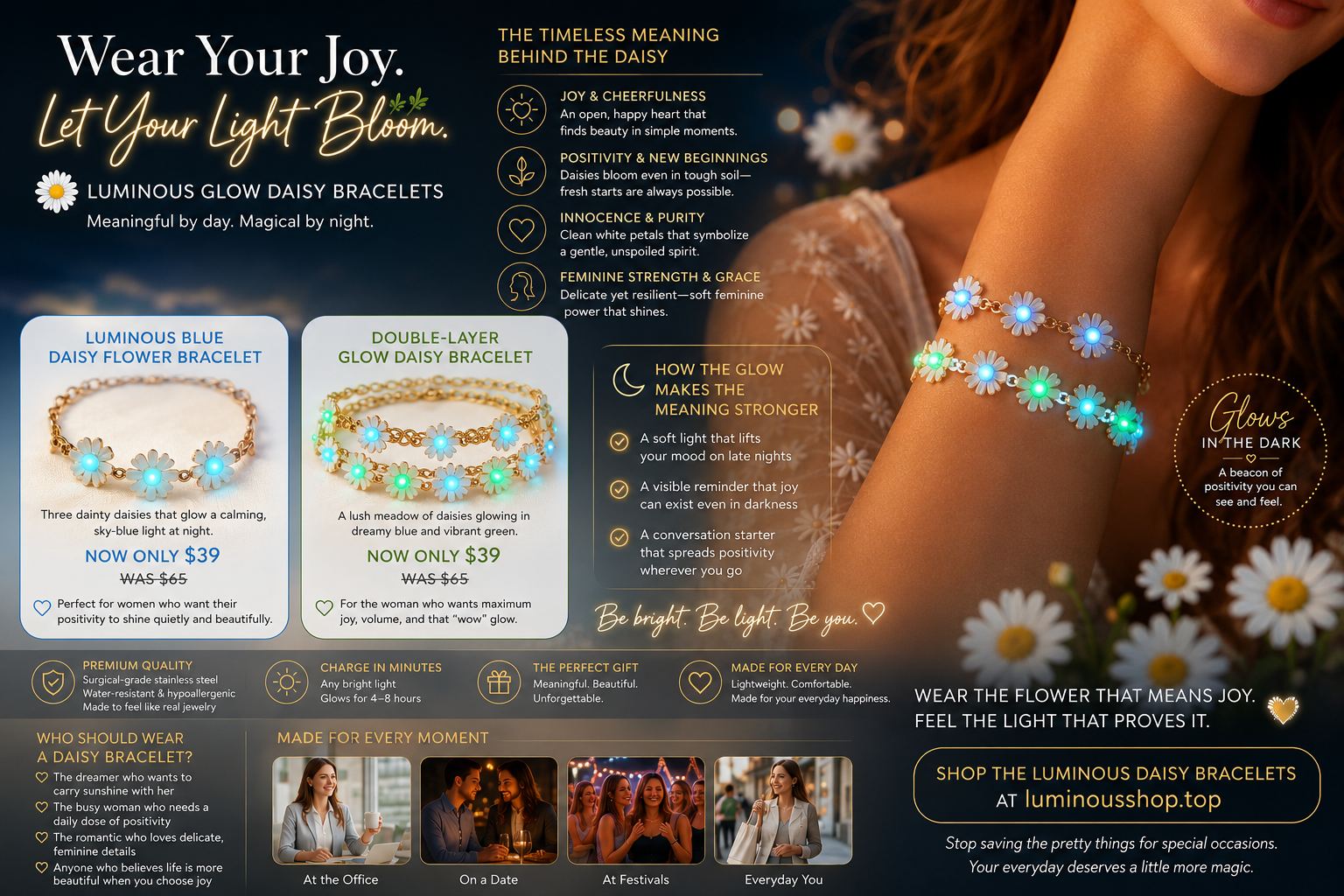 Daisy Bracelet Meaning: Joy, Positivity and Feminine Style