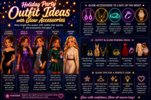 Holiday Party Outfit Ideas with Glow Accessories: Festive Jewelry Looks That Shine After Dark
