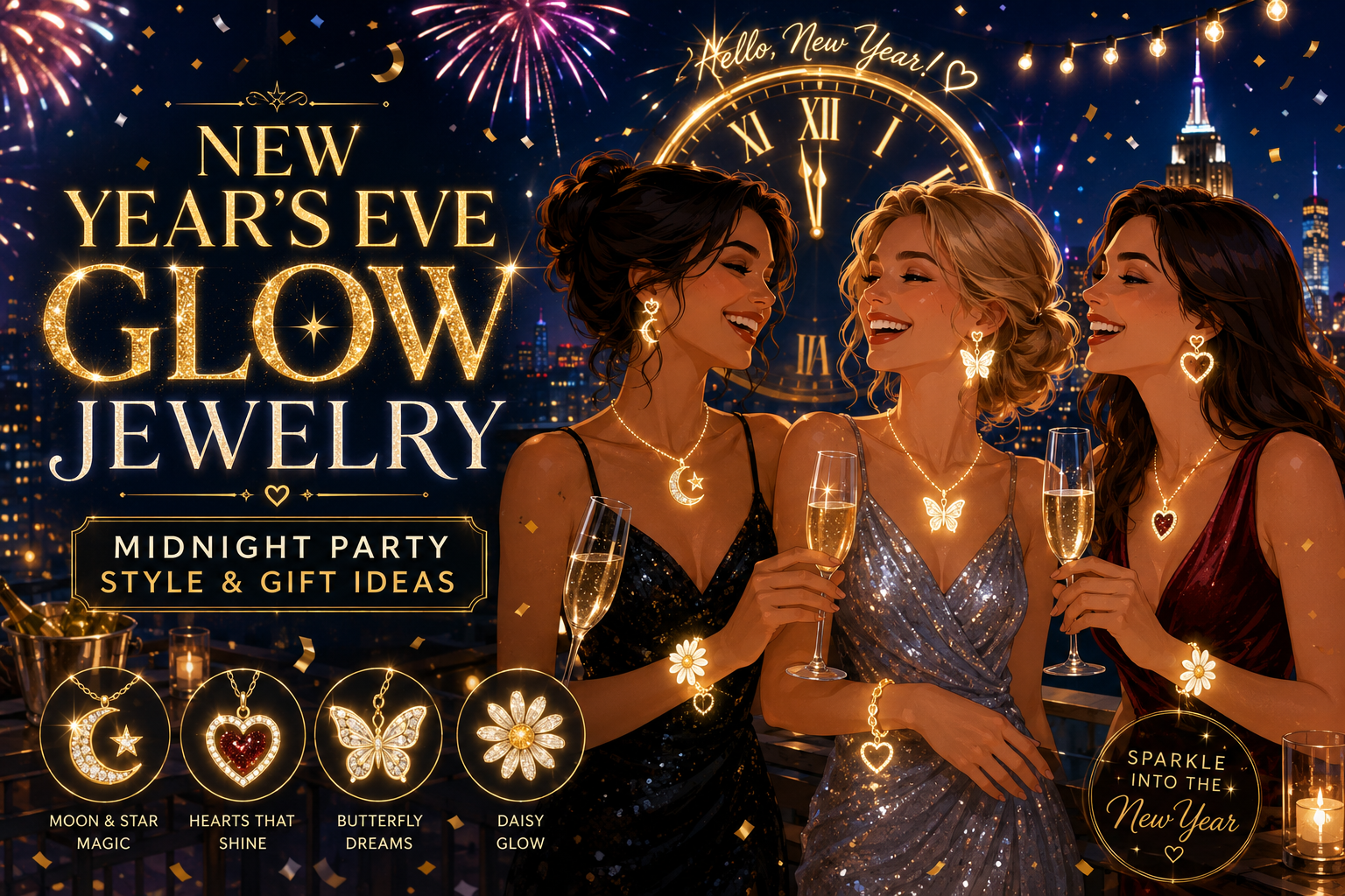 New Year’s Eve Party Jewelry Ideas: Glow Accessories That Make Midnight Feel Magical