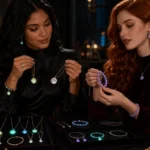celebration jewelry glow colors for Halloween night