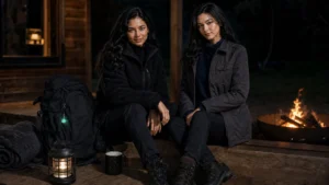 festival camping jewelry: Why Night Outdoor Accessories Work So Well with Dark Outfits Around Campfire Nights