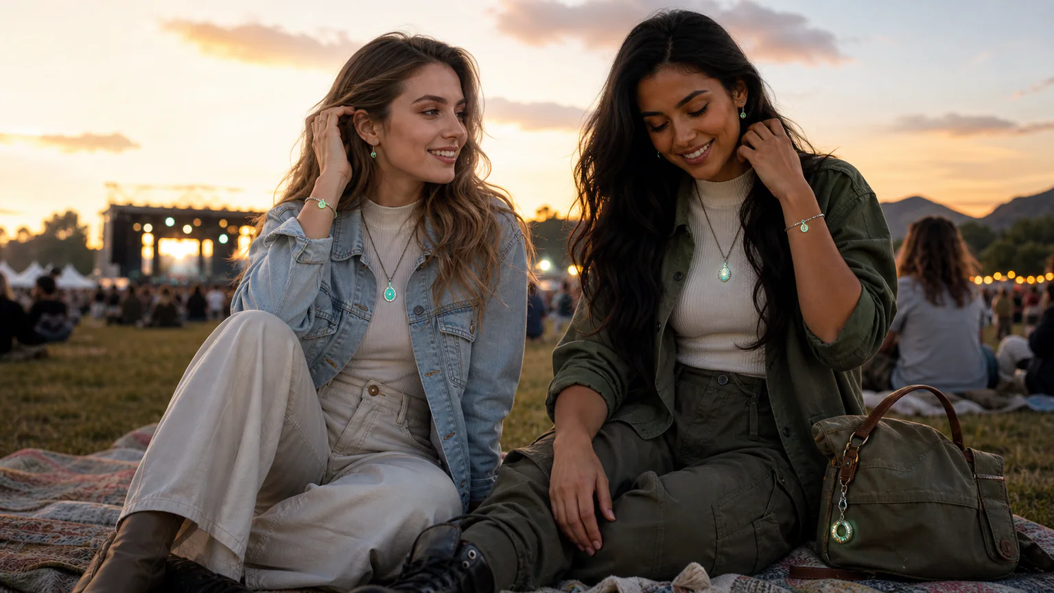 festival outfit accessories: Festival Outfit Accessories: How to Style Festival Jewelry For Open-Air Weekends Without Looking Overdressed