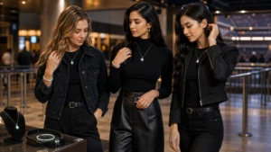 Glow concert outfit with concert jewelry and night concert accessories for first-time shoppers