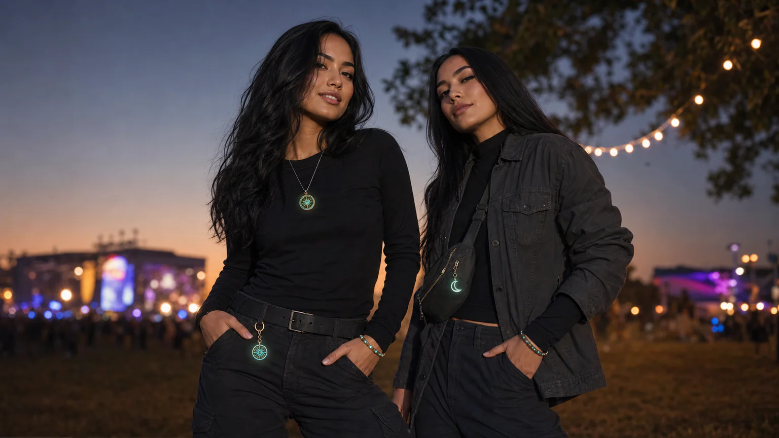 glow festival accessories making a low-effort outfit feel planned