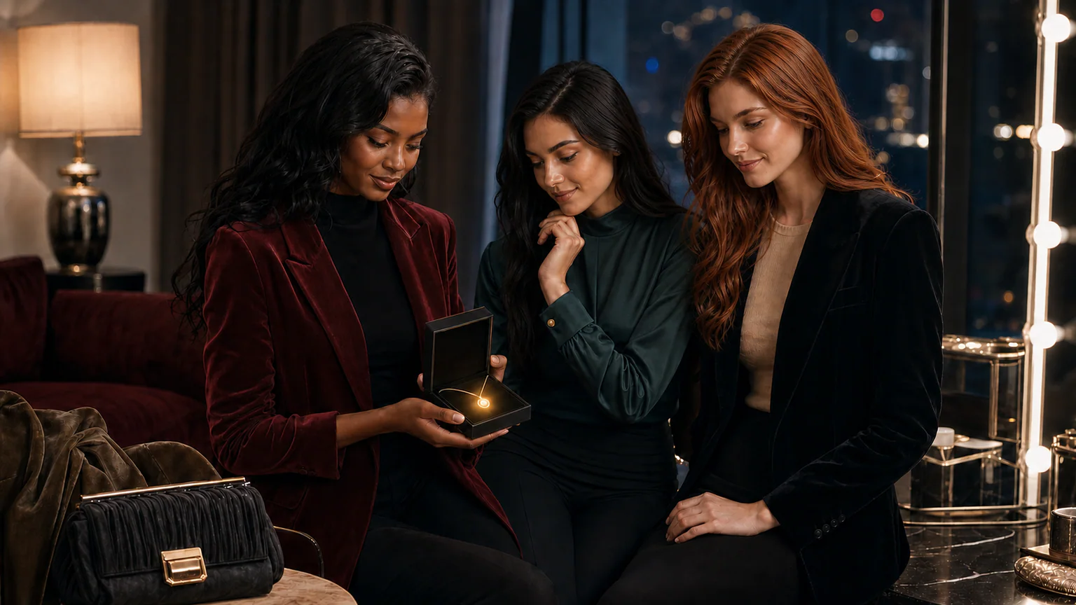 glow holiday accessories: Before the Lights Go Down: How to Choose Holiday Glow Jewelry In New Year Photos