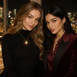 holiday jewelry paired with makeup hair and necklines
