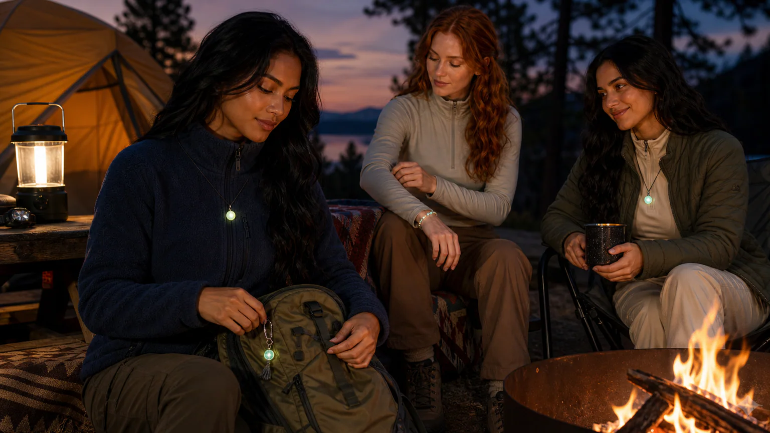 luminous accessories for camping styled for campfire nights