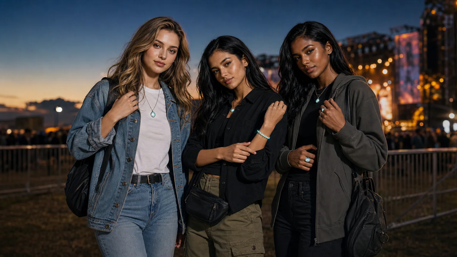 music festival jewelry: Music Festival Jewelry: How To Make Festival Jewelry Work With Everyday Clothes For After-Sunset Sets
