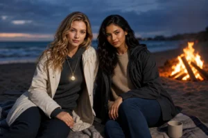 night outdoor jewelry for beach bonfire outfit with luminous outdoor accessories