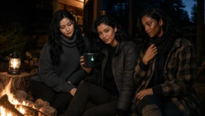 night outdoor jewelry: How to Make Night Outdoor Accessories Feel Intentional in Photos Around Campfire Nights
