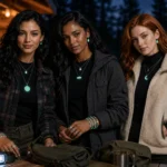 Maximalist night outdoor jewelry styled with glow accessories for a camping trip
